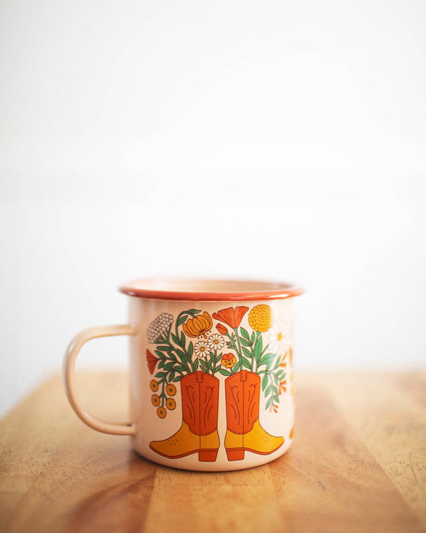 Enamel Coffee & Camp Mug | Western Bloom | 16oz