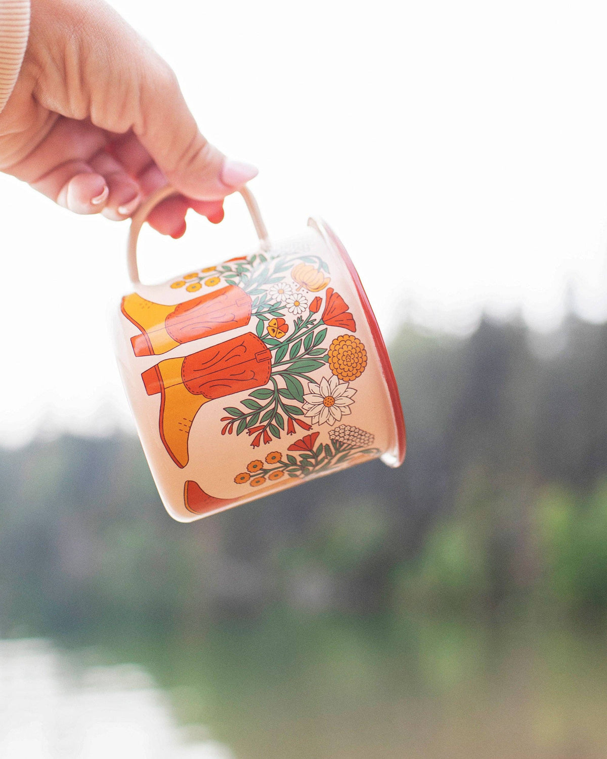 Enamel Coffee & Camp Mug | Western Bloom | 16oz