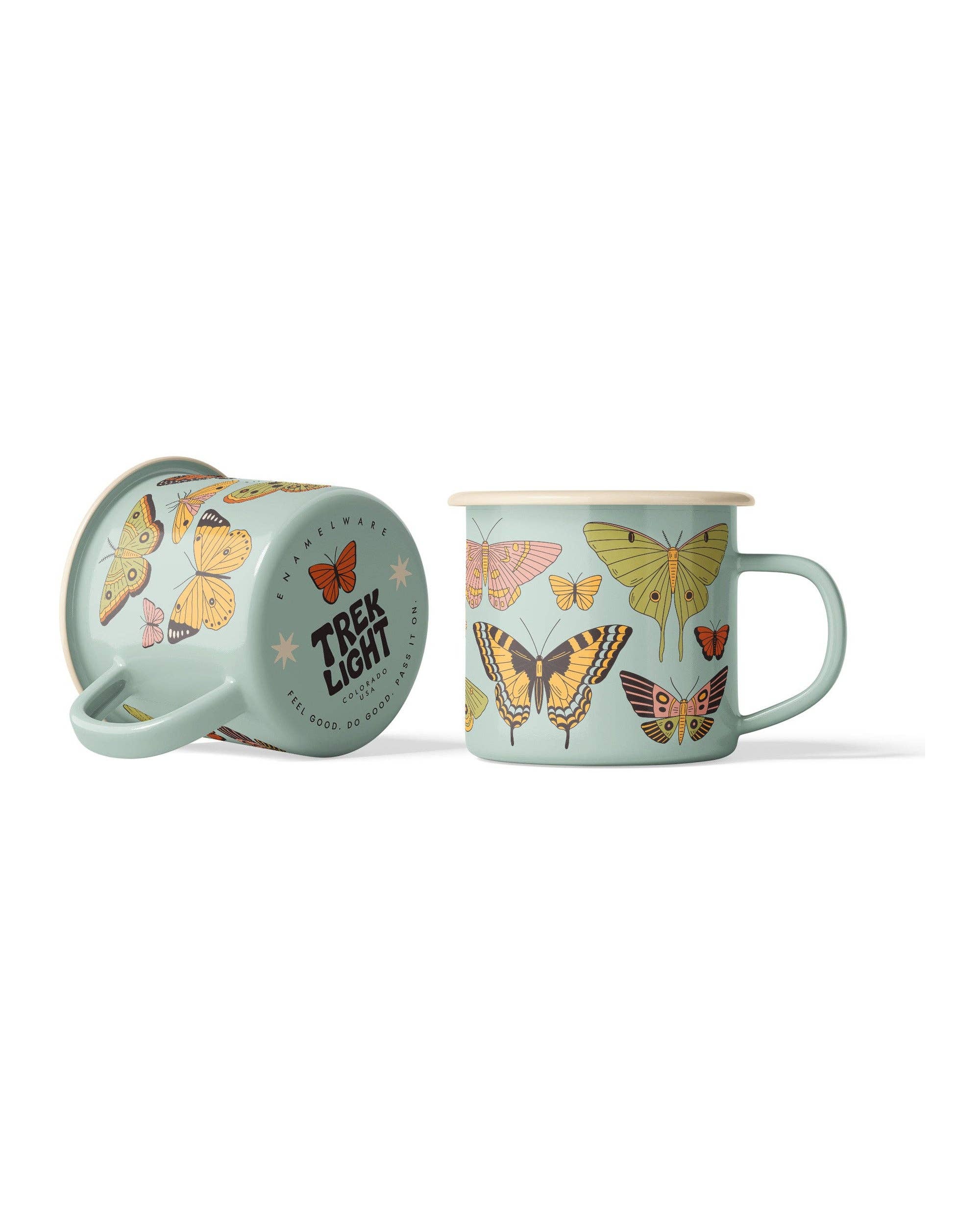 Enamel Coffee & Camp Mug | Butterfly Beauty | 16oz