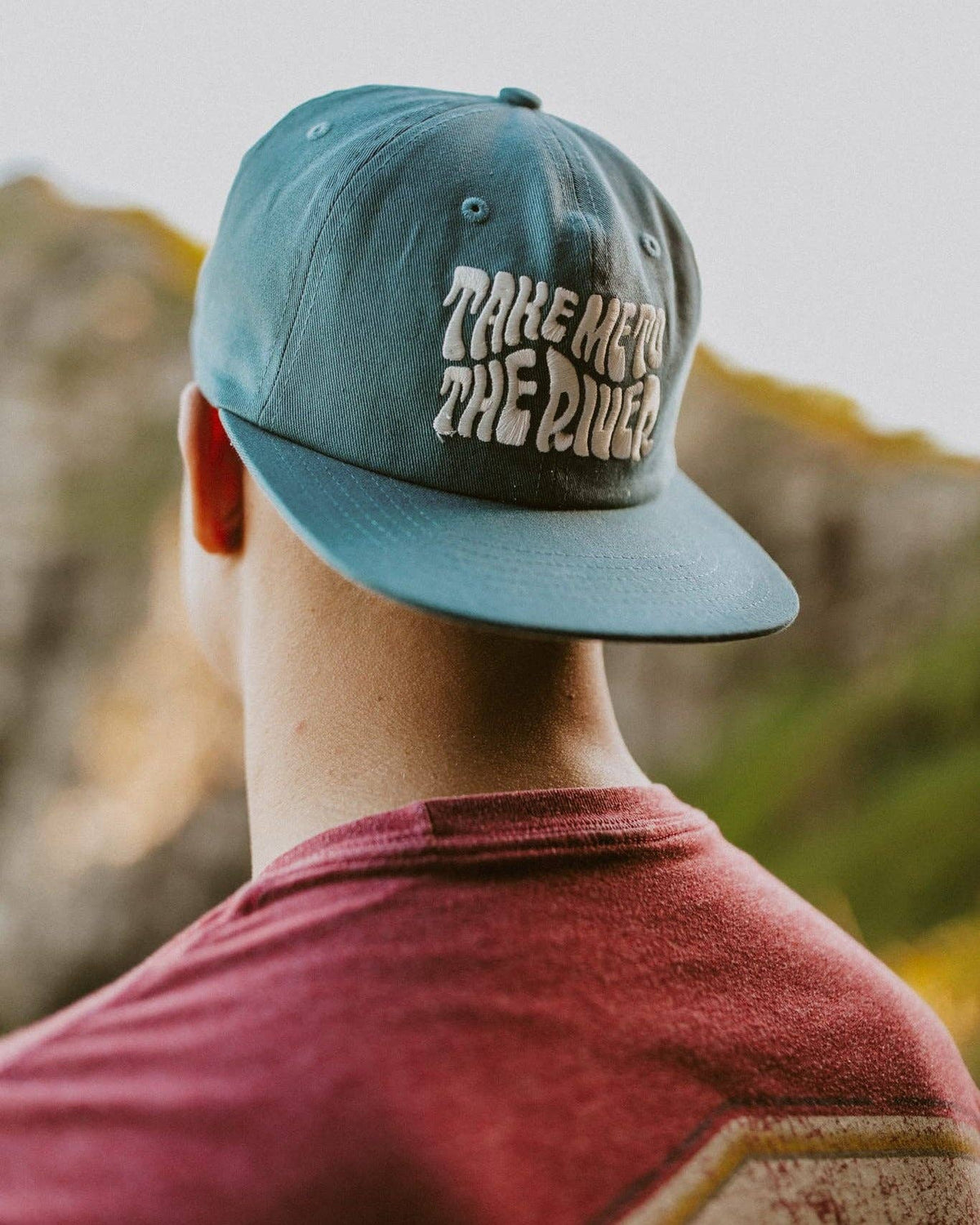 Snapback Embroidered Cotton Hat | Take Me to the River