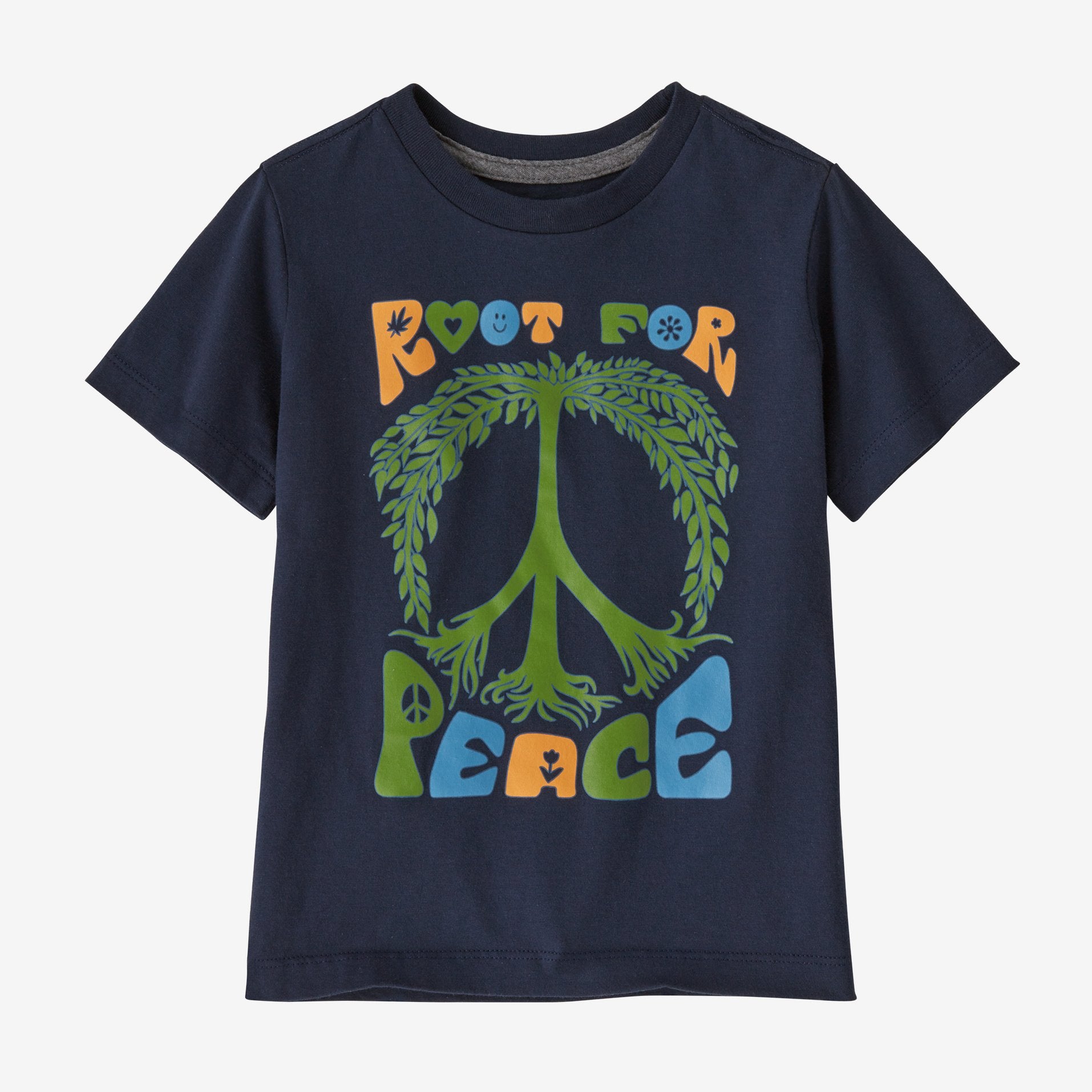 Patagonia Baby Regenerative Organic Certified Cotton Graphic Shirt navy