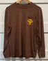 Wyoming Fly Fishing Free Fly Men's Bamboo Flex Long Sleeve Pocket Tee Mustang SALE