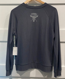 Wyoming Fly Fishing Free Fly Women's Bamboo Lightweight Fleece Crew Storm Cloud