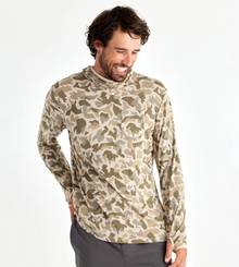 Free Fly Men's Bamboo Lightweight Hoody Barrier Island Camo