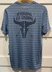 Wyoming Fly Fishing Free Fly Men's Bamboo Channel Pocket Tee Atlantic Blue/White SALE