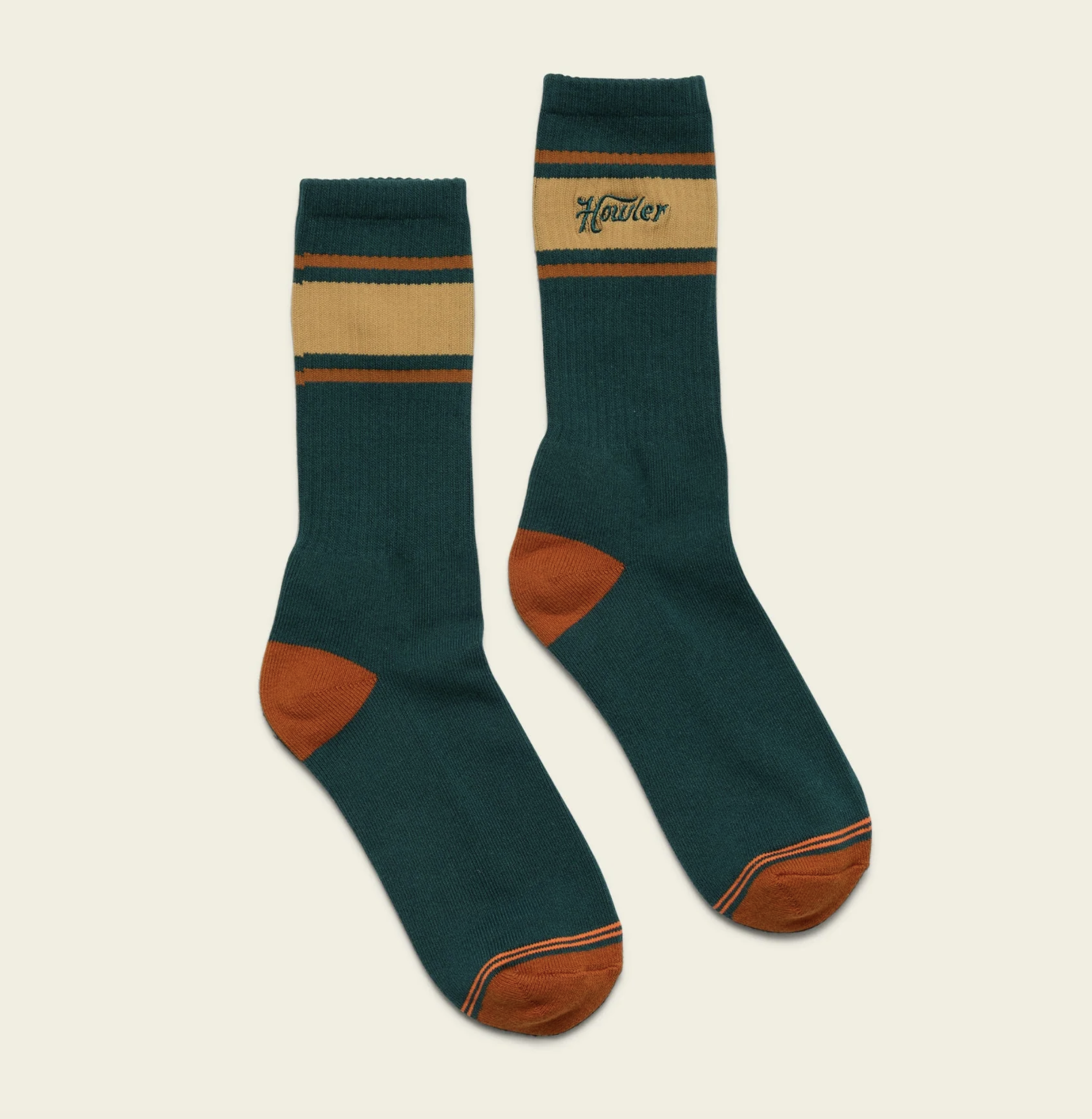 Howler Bros Script Socks Jungle Green