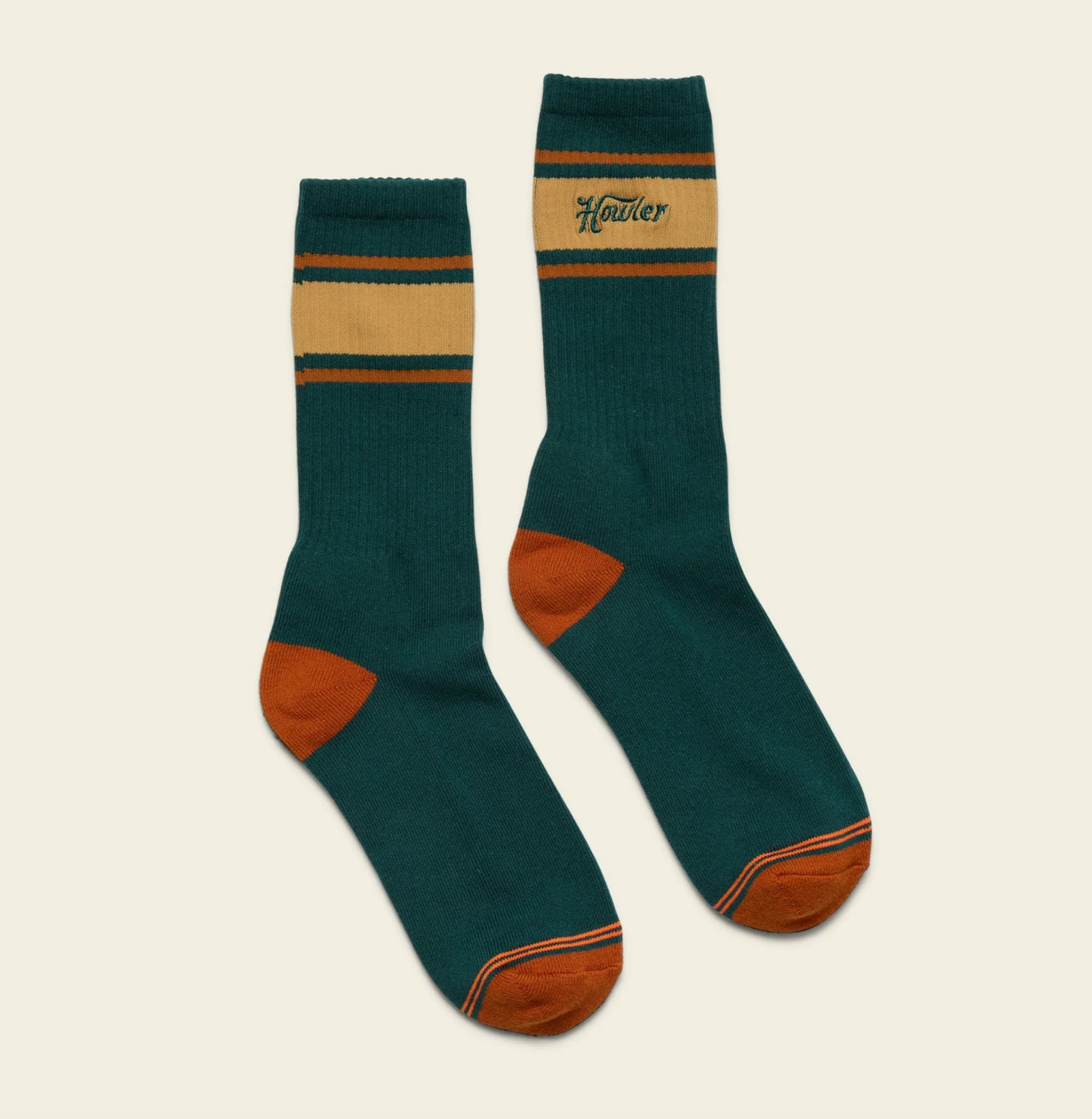 Howler Bros Script Socks Jungle Green