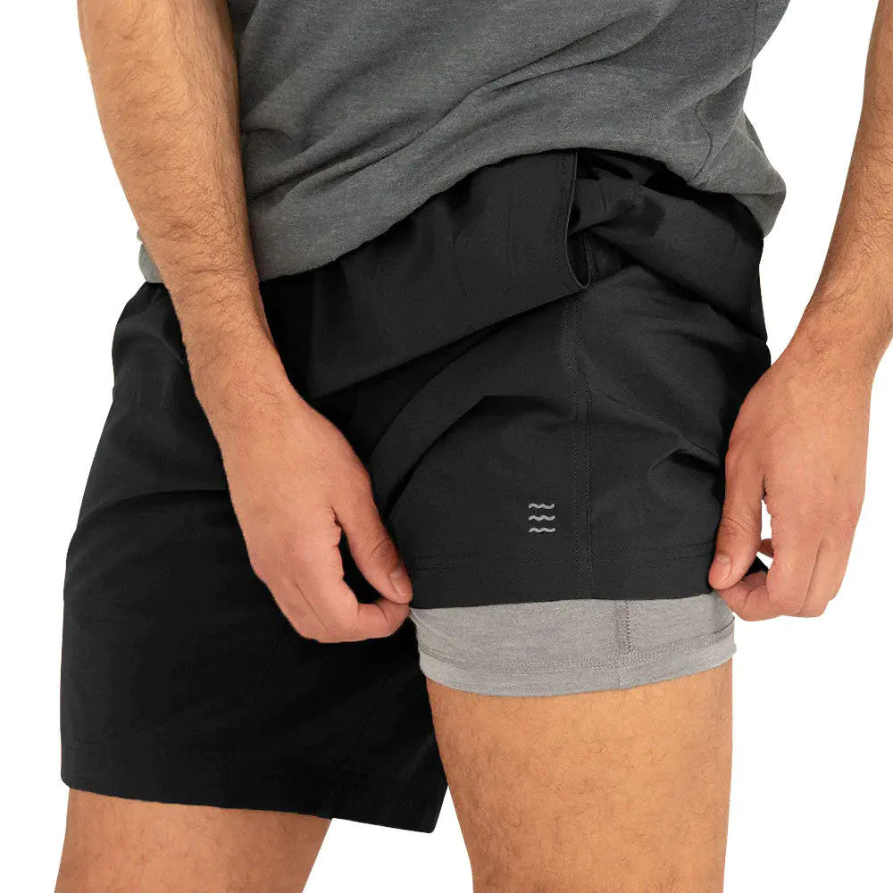 Free Fly Men's Lined Breeze Short – 7" Black