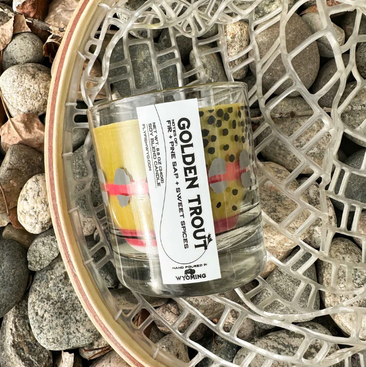 Fly Fish Wyoming Candle Golden Trout