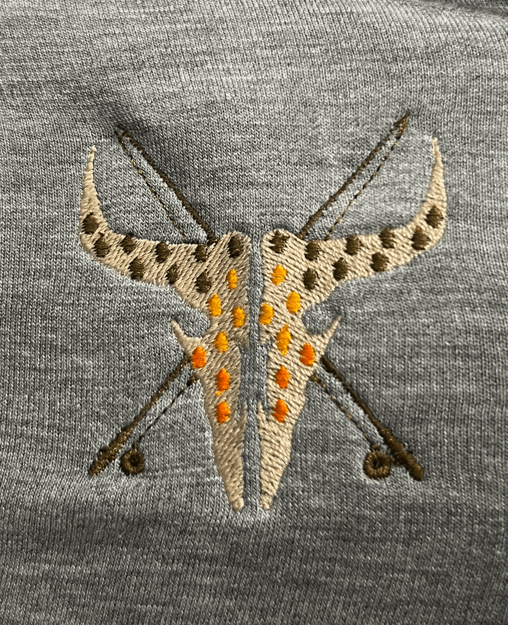 Wyoming Fly Fishing Free Fly Men's Bamboo Lightweight Fleece Hoody Embroidered Heather Grey