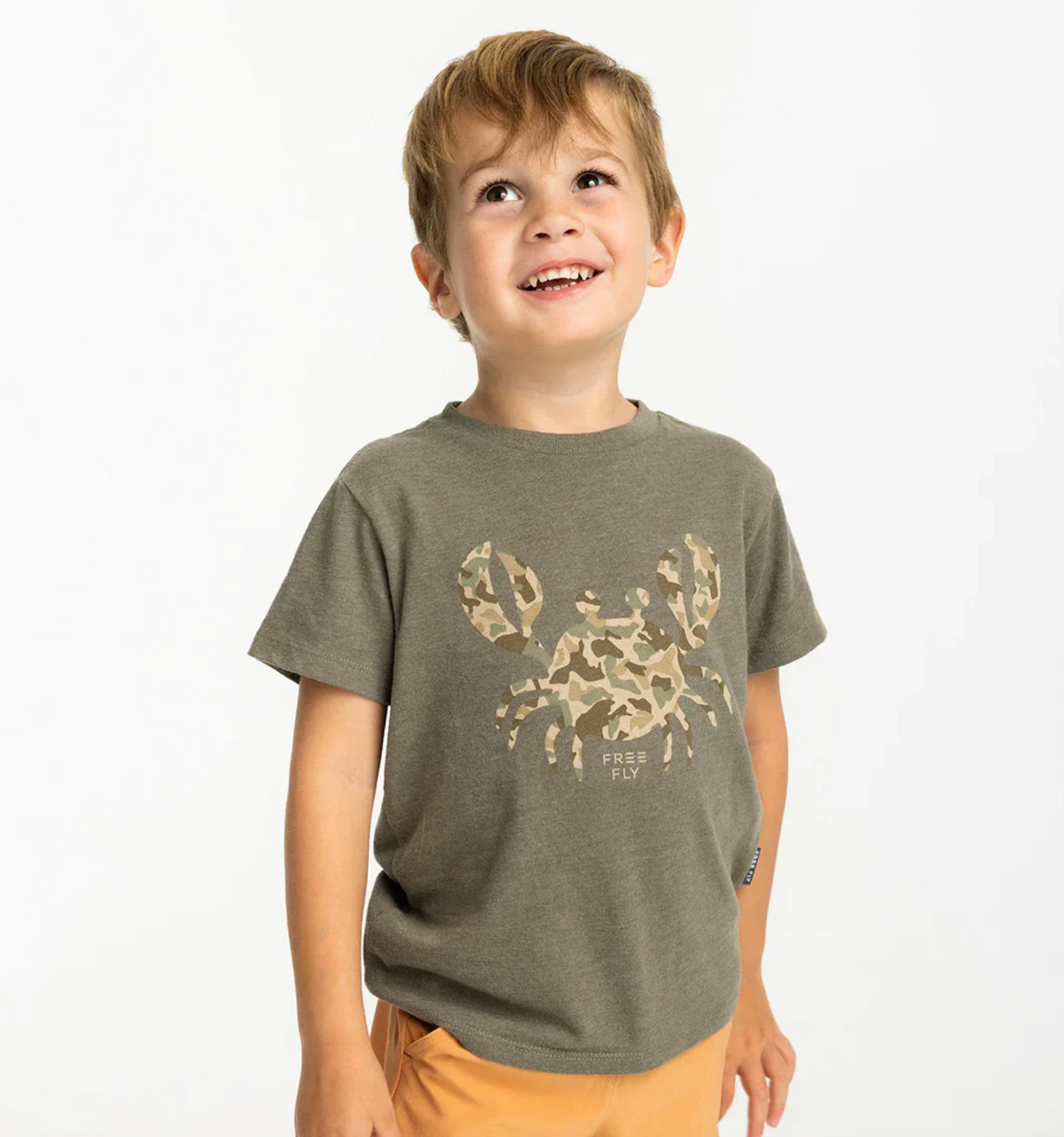 Free Fly Toddler Camo Crab Tee