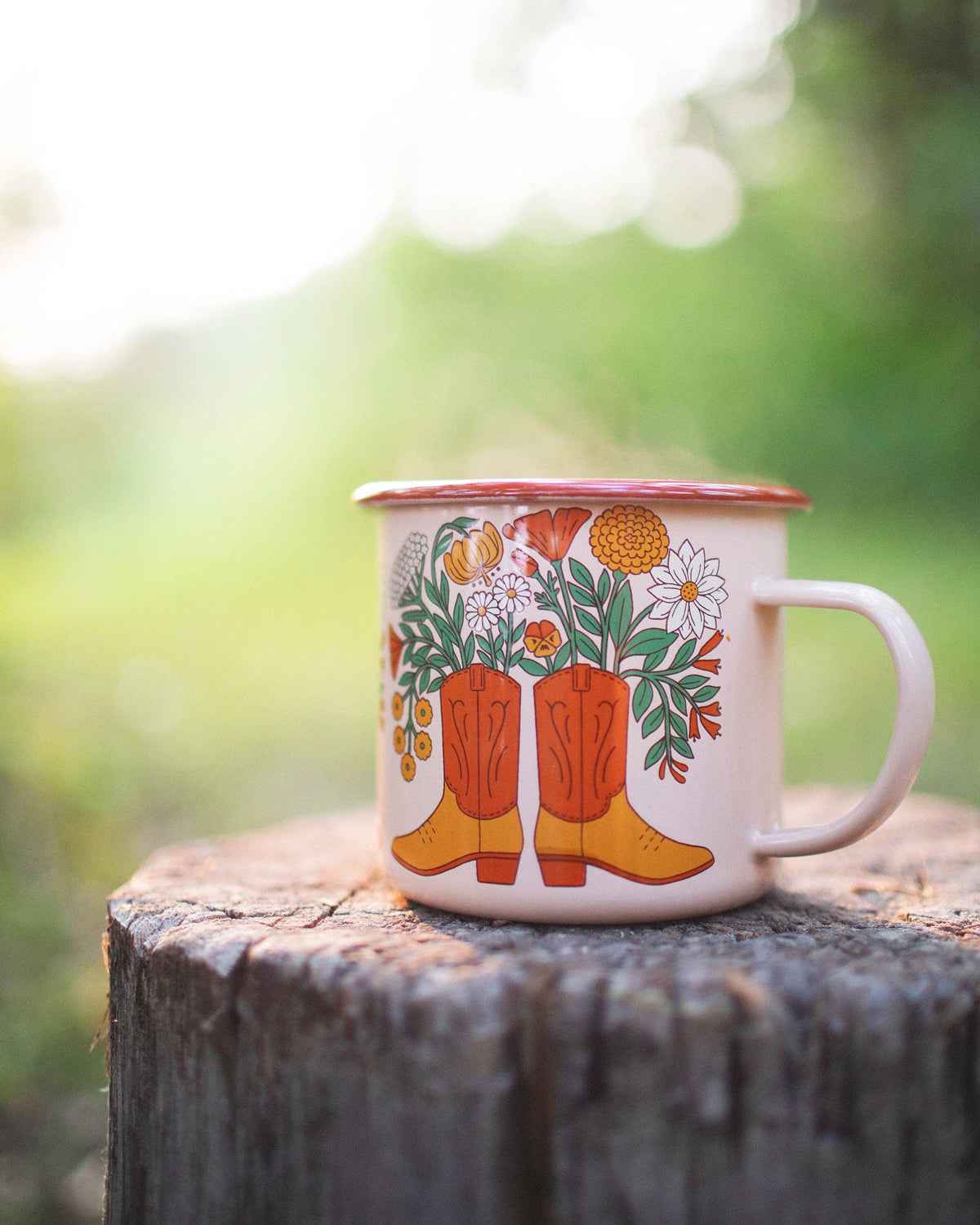 Enamel Coffee & Camp Mug | Western Bloom | 16oz