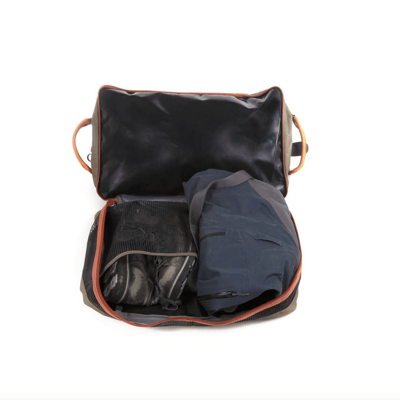FISHPOND CIMARRON WADER DUFFEL BAG MESH COMPARTMENT
