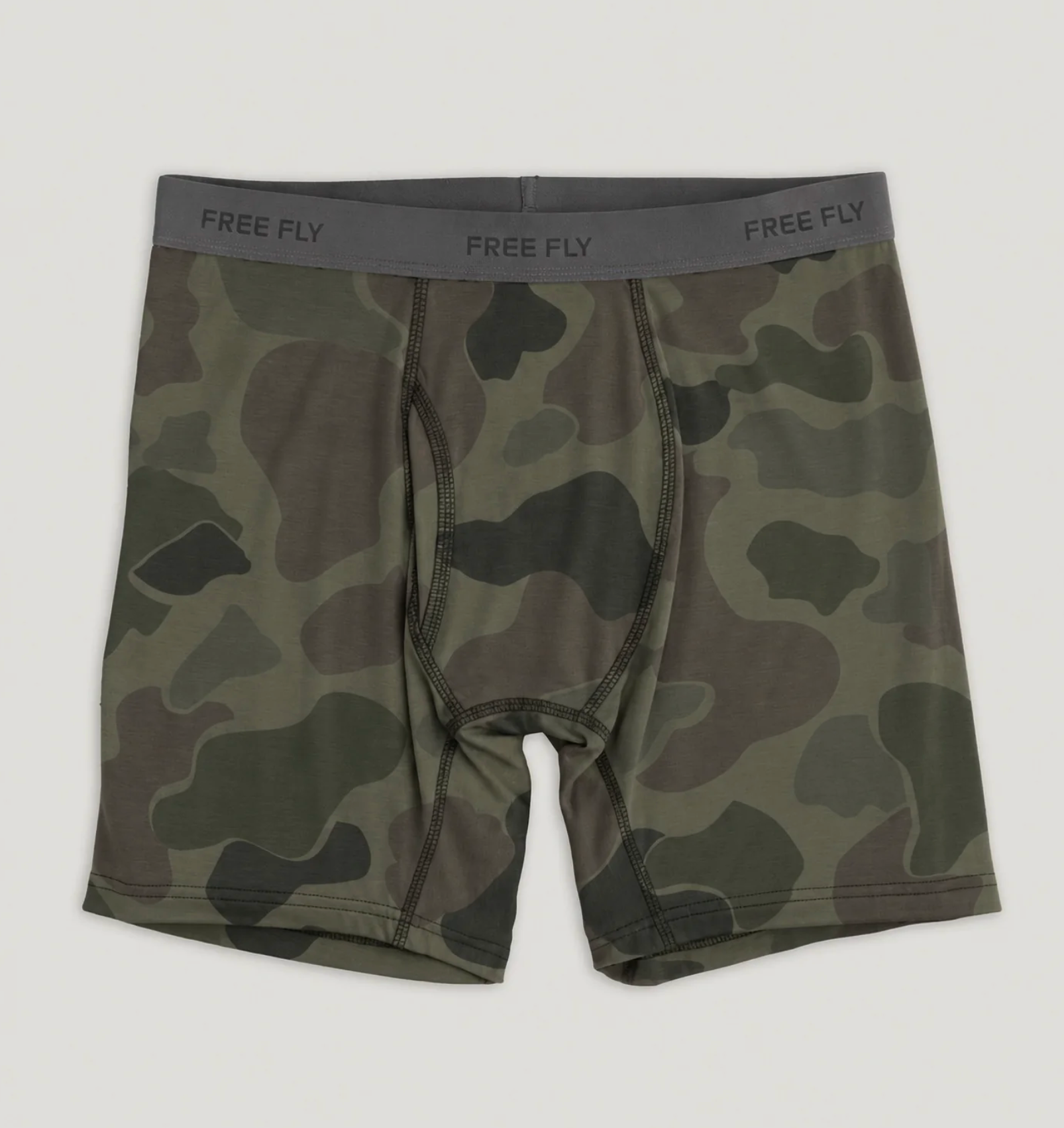 Free Fly Boxer Brief Vintage Camo Oil Green