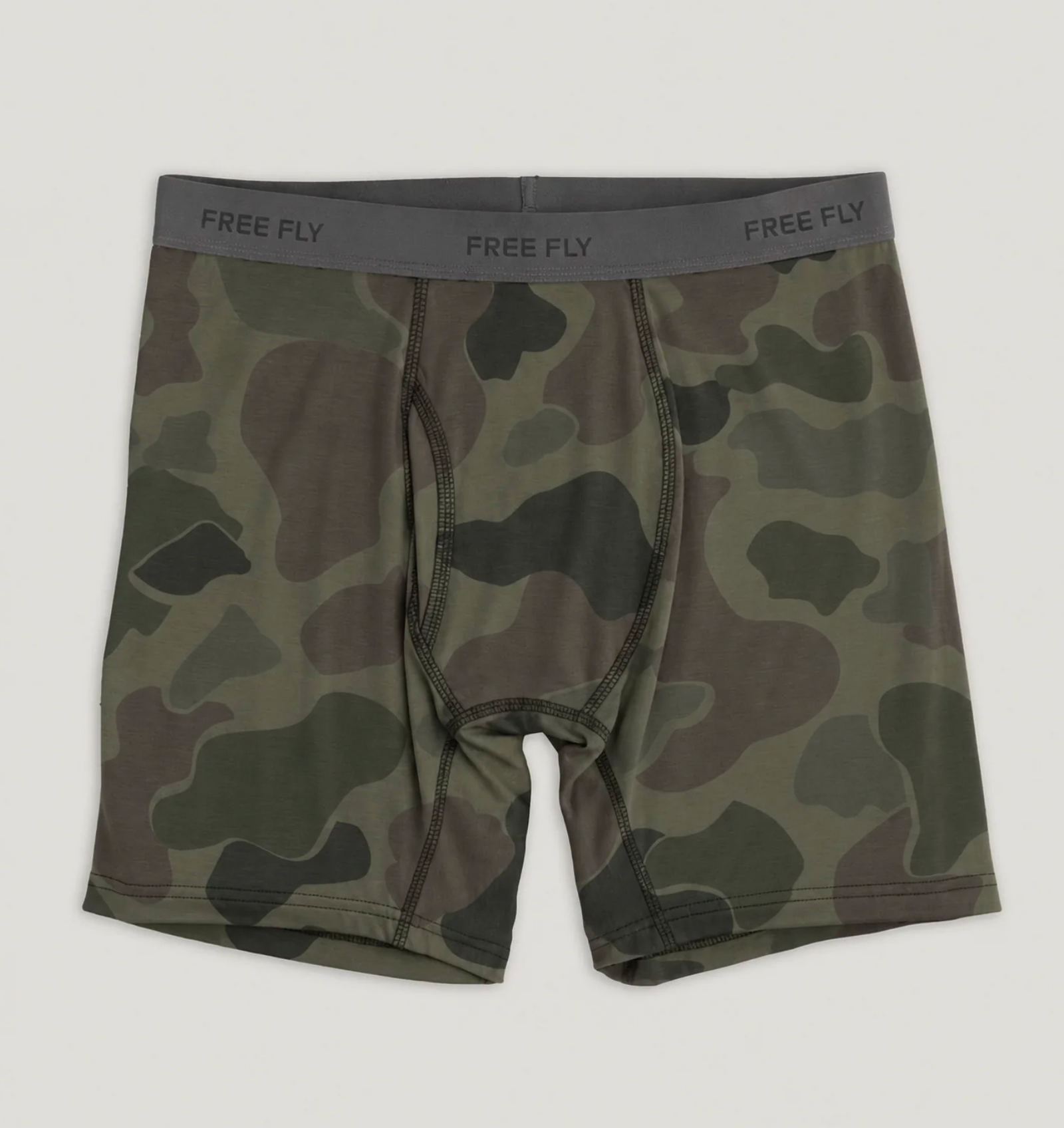 Free Fly Boxer Brief Vintage Camo Oil Green