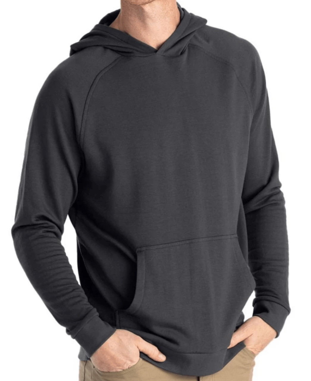 Wyoming Fly Fishing Free Fly Men's Bamboo Lightweight Fleece Hoody Black Sand