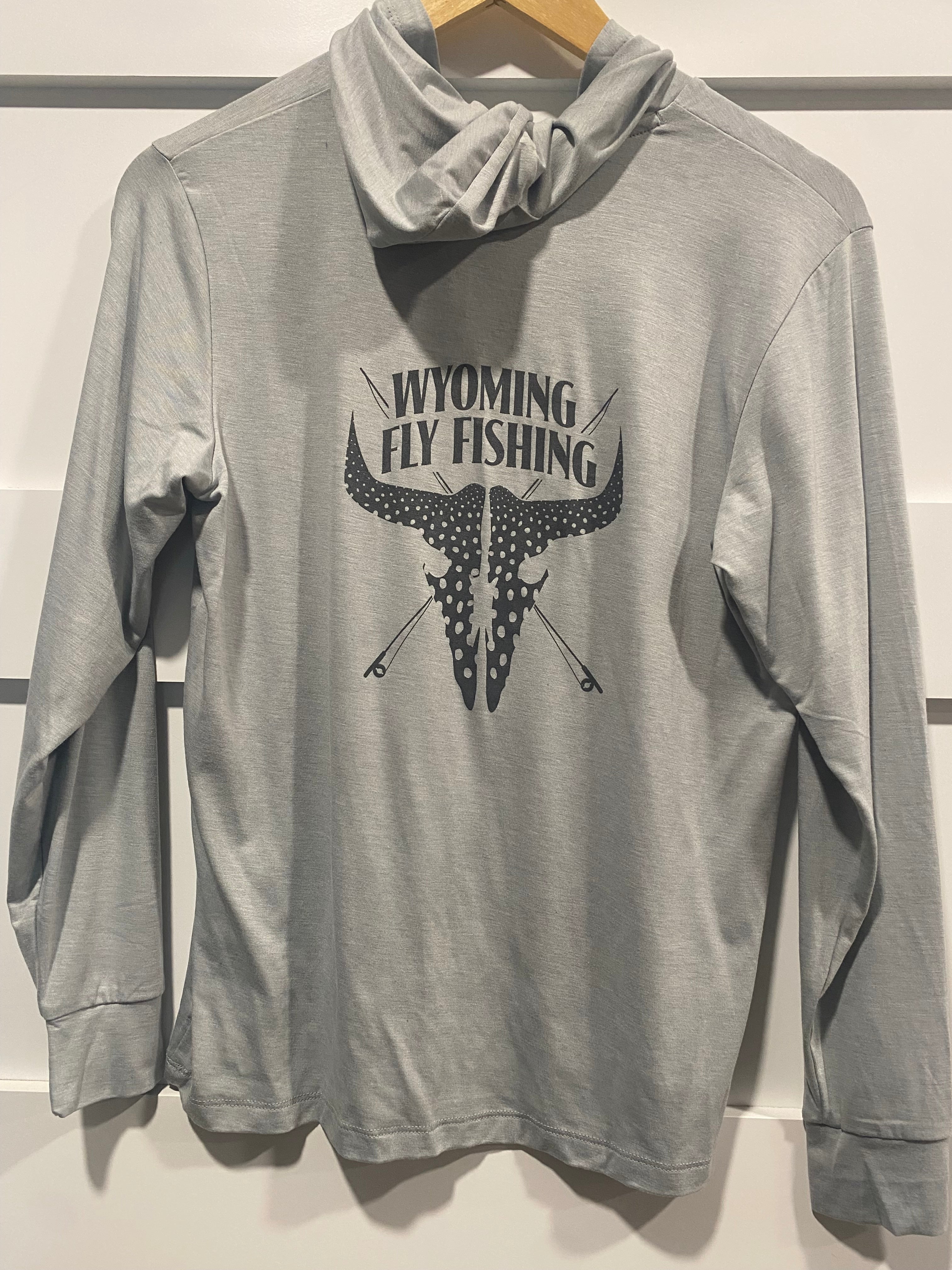 Free Fly Youth Bamboo Shade Hoody Grey Logo