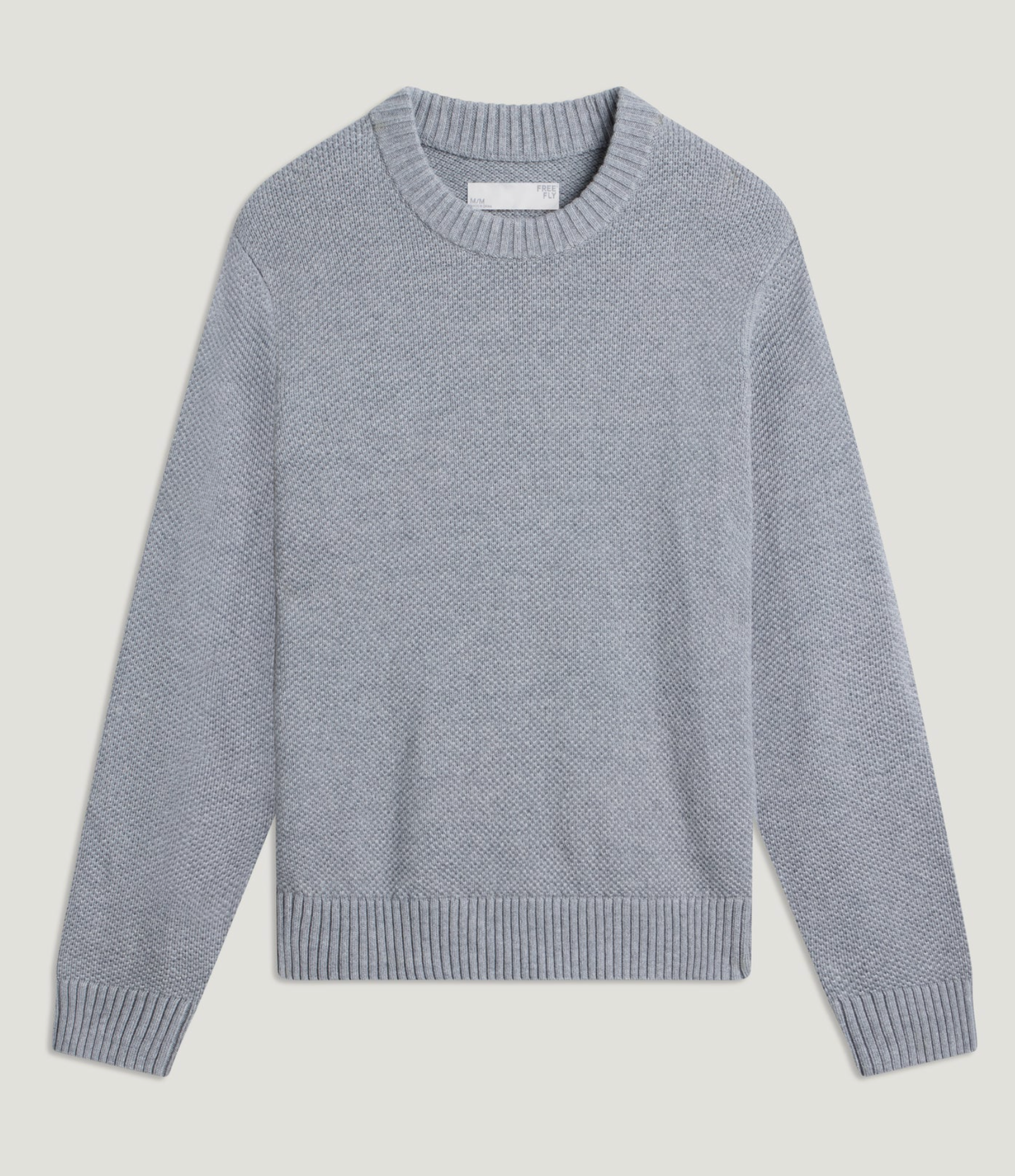 Free Fly Men's Coastloom Crew Sweater Heather Light Grey