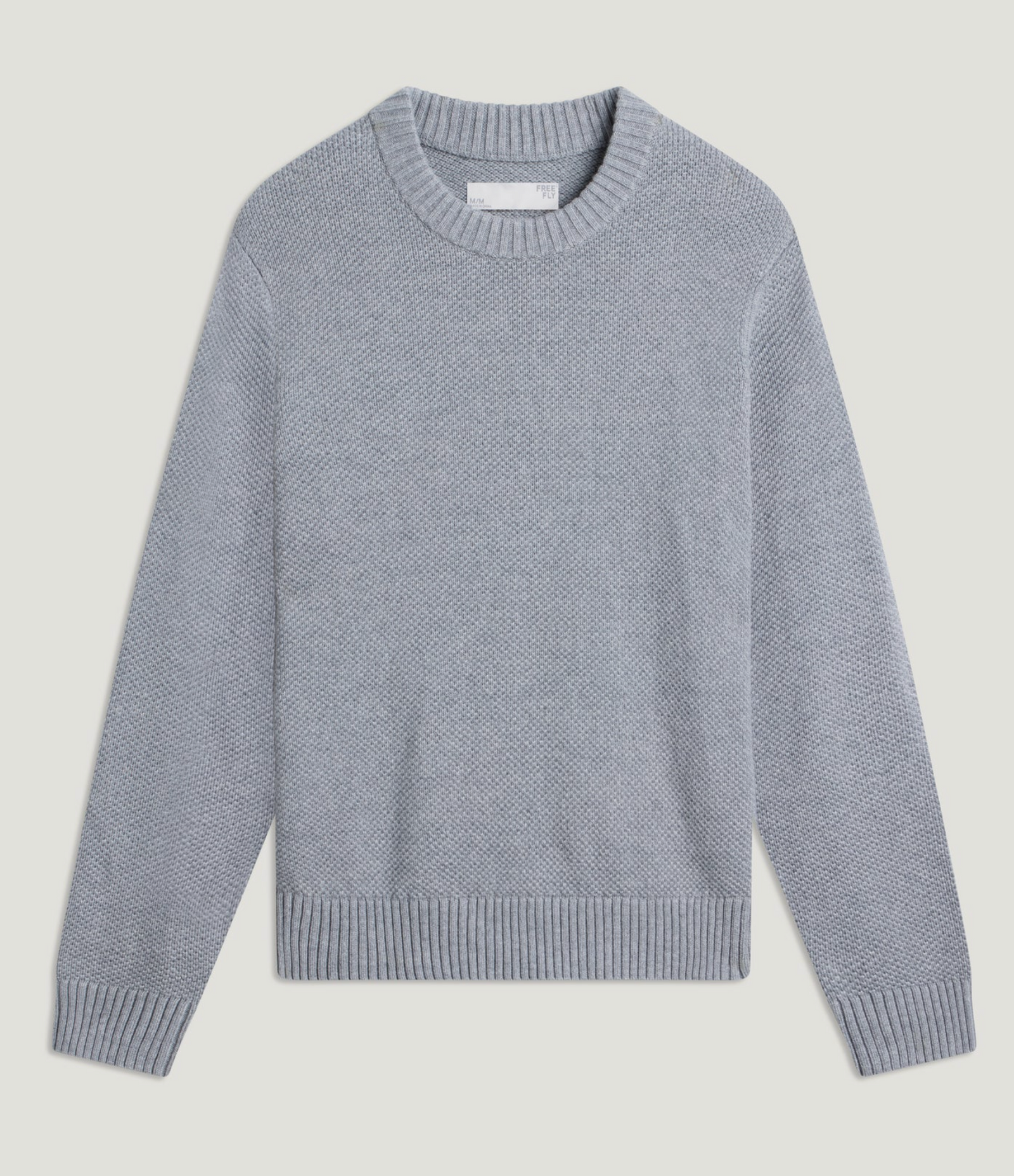 Free Fly Men's Coastloom Crew Sweater Heather Light Grey