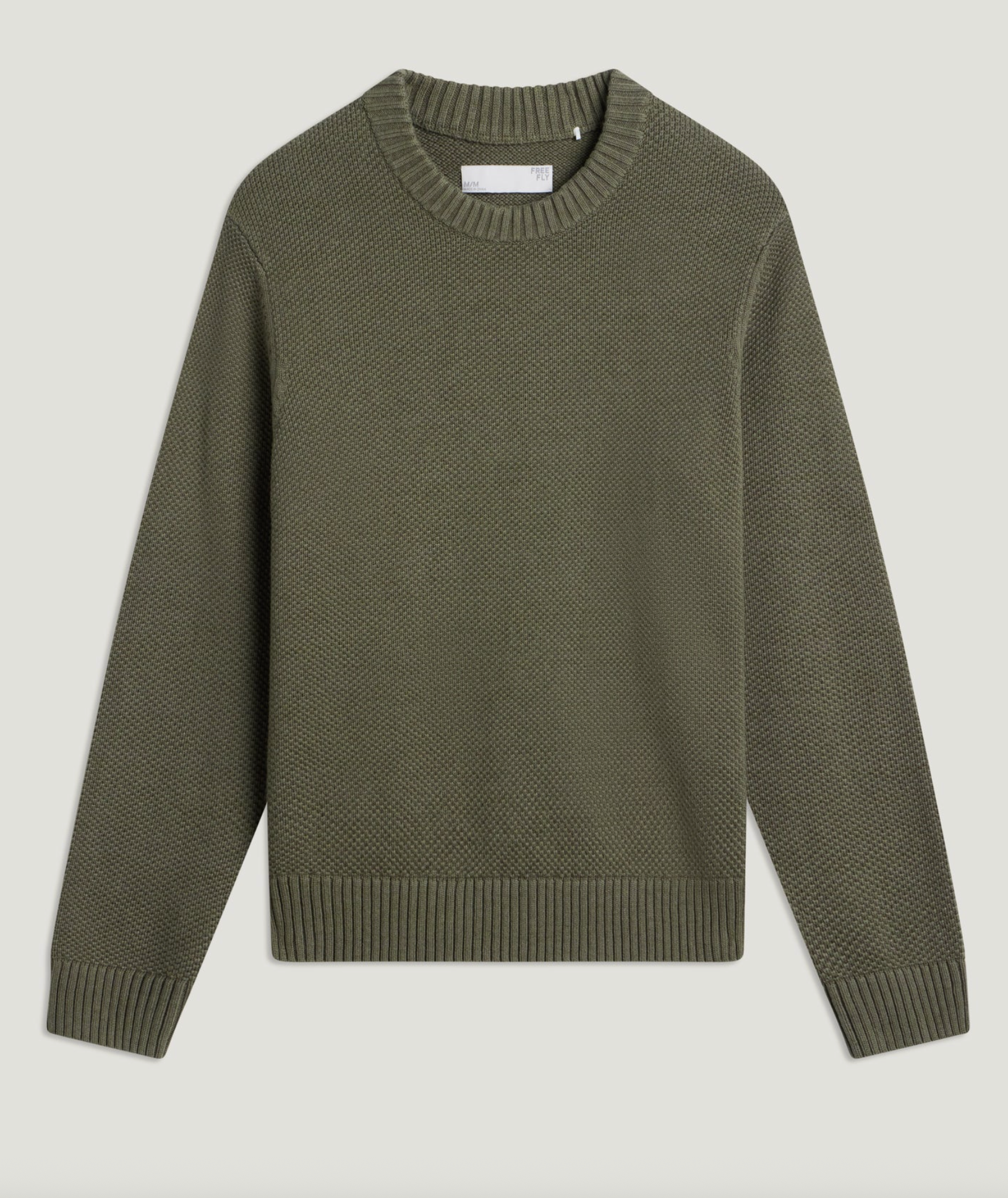 Free Fly Men's Coastloom Crew Sweater Smokey Olive