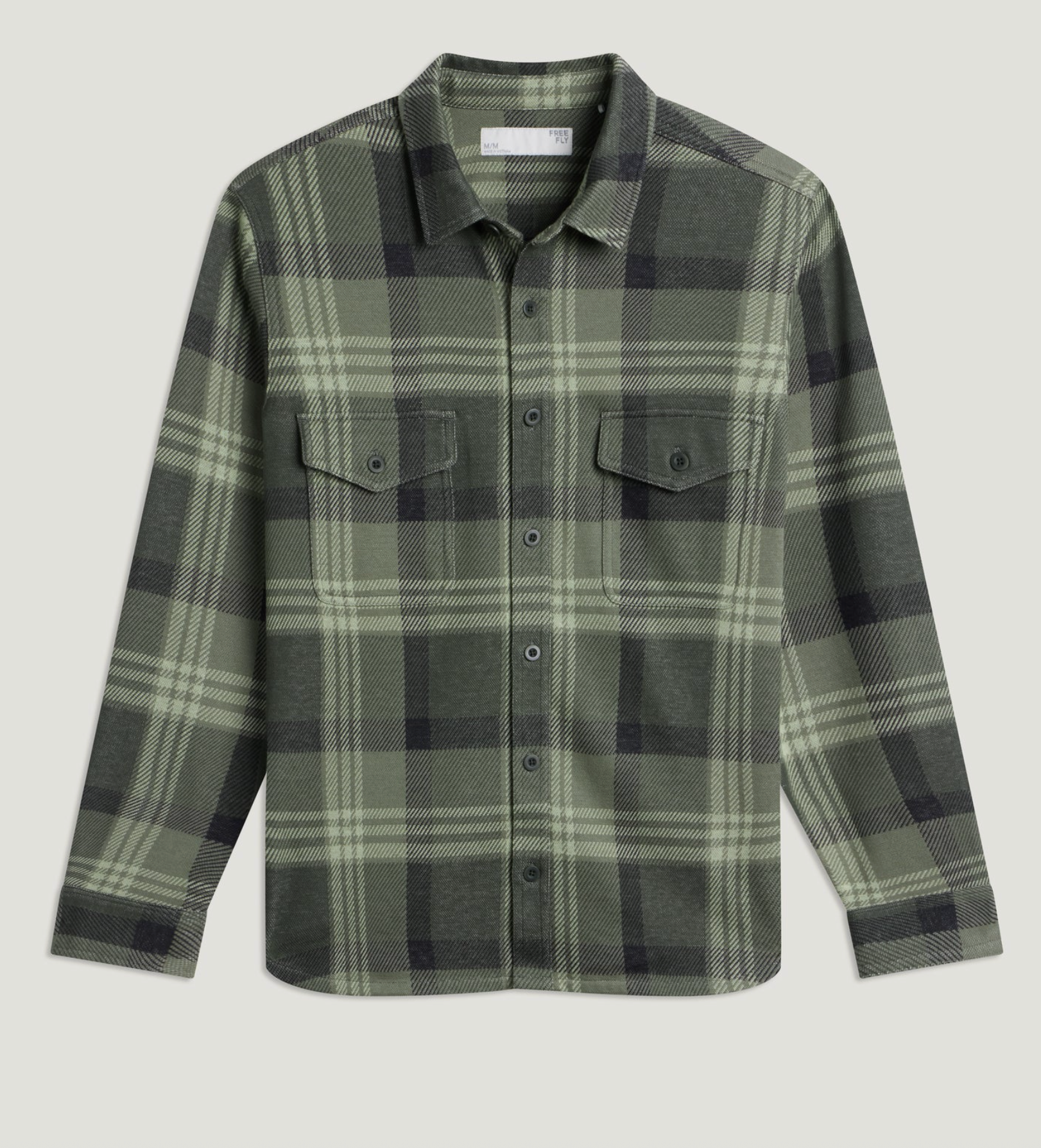 Free Fly Men's Gallatin Overshirt Dark Forest Plaid