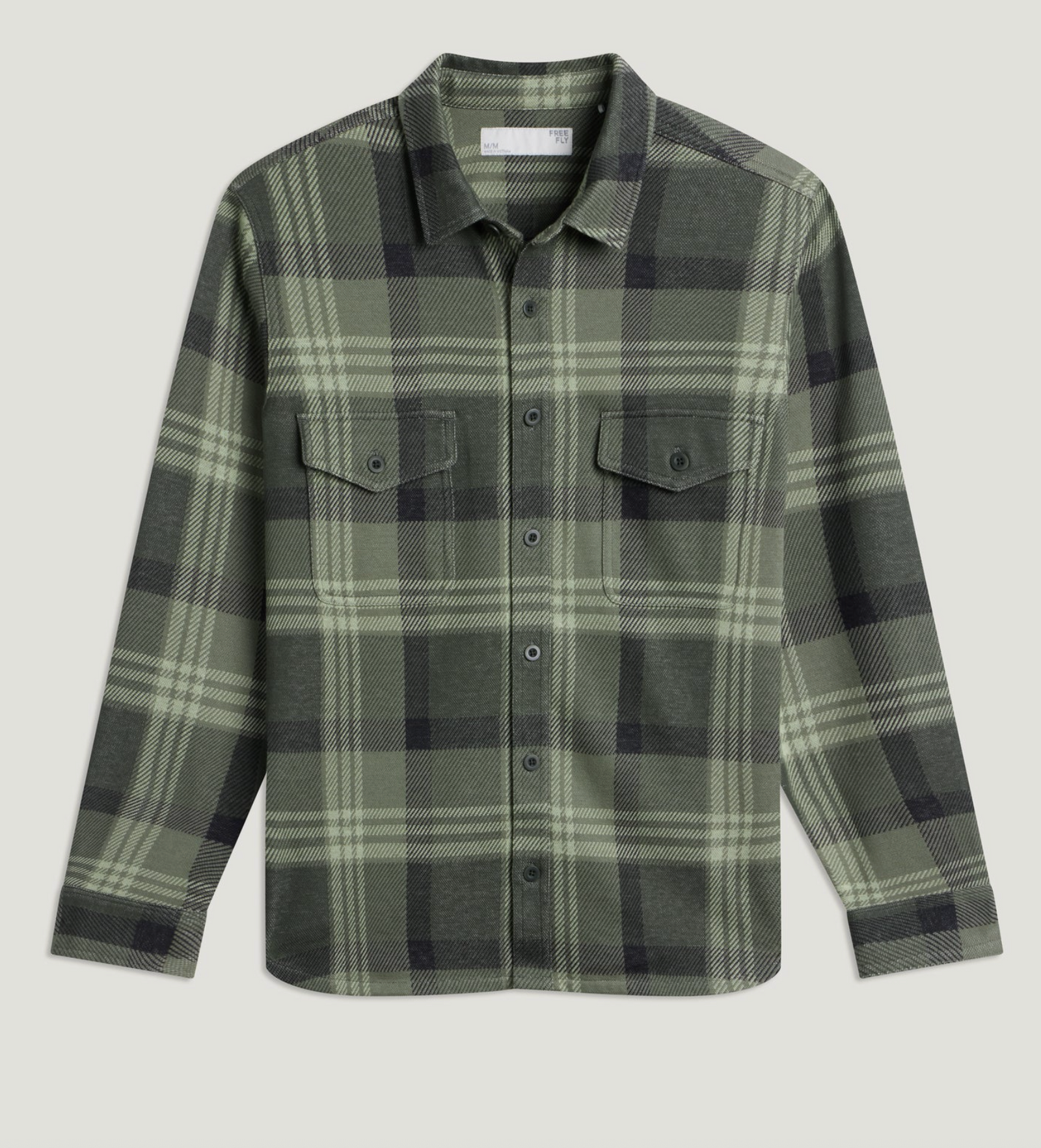 Free Fly Men's Gallatin Overshirt Dark Forest Plaid