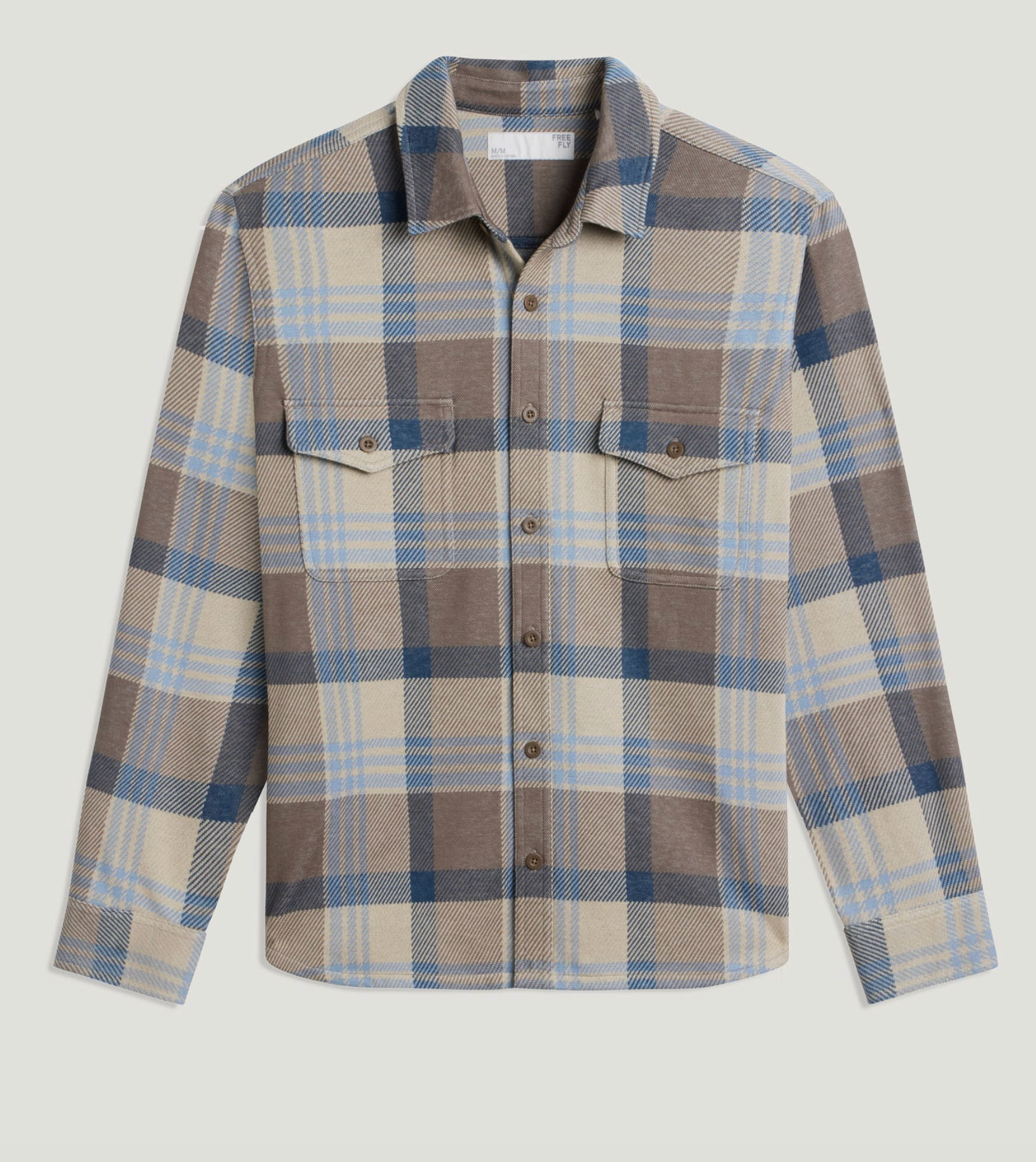 Free Fly Men's Gallatin Overshirt Desert Tan Plaid