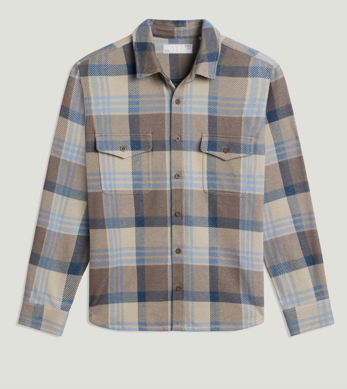 Free Fly Men's Gallatin Overshirt Desert Tan Plaid