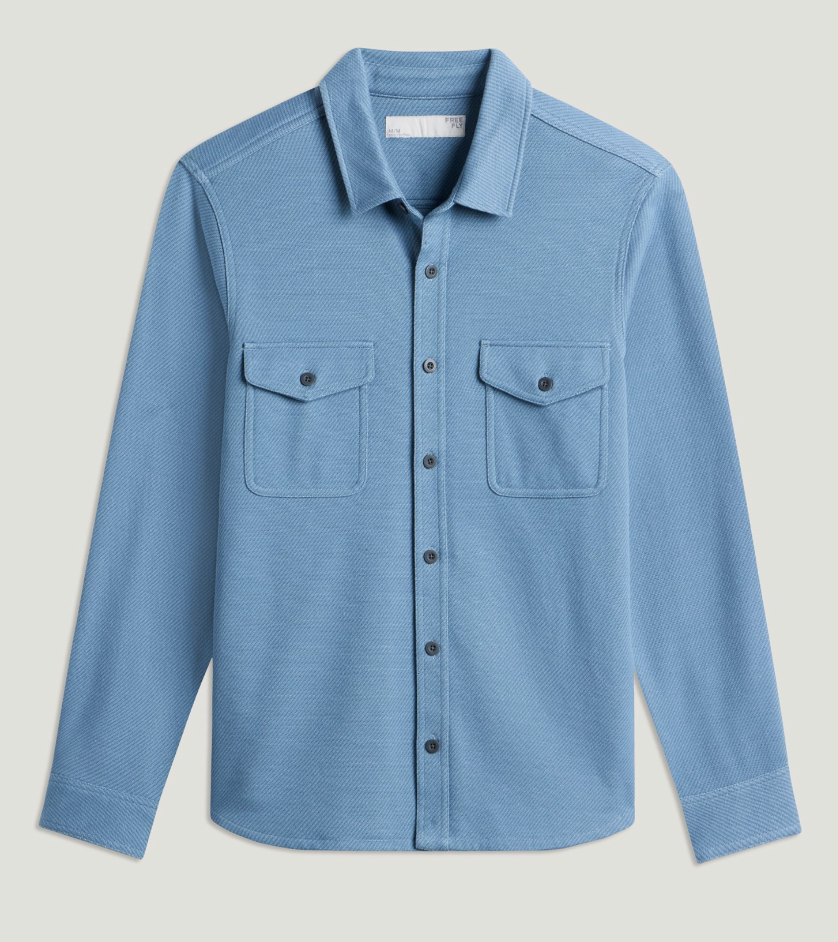 Free Fly Men's Gallatin Overshirt Pacific Blue Twill