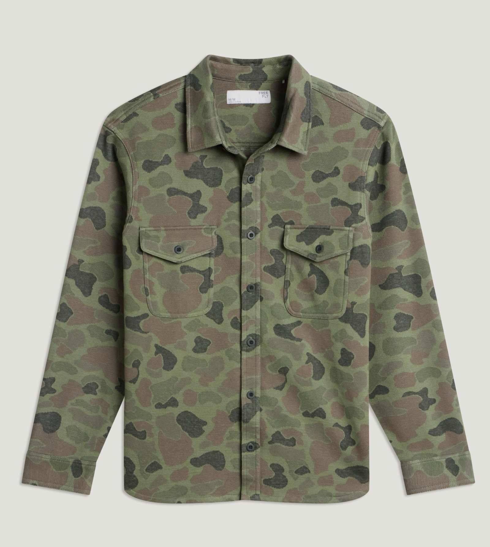 Free Fly Men's Gallatin Overshirt Vintage Camo Oil Green
