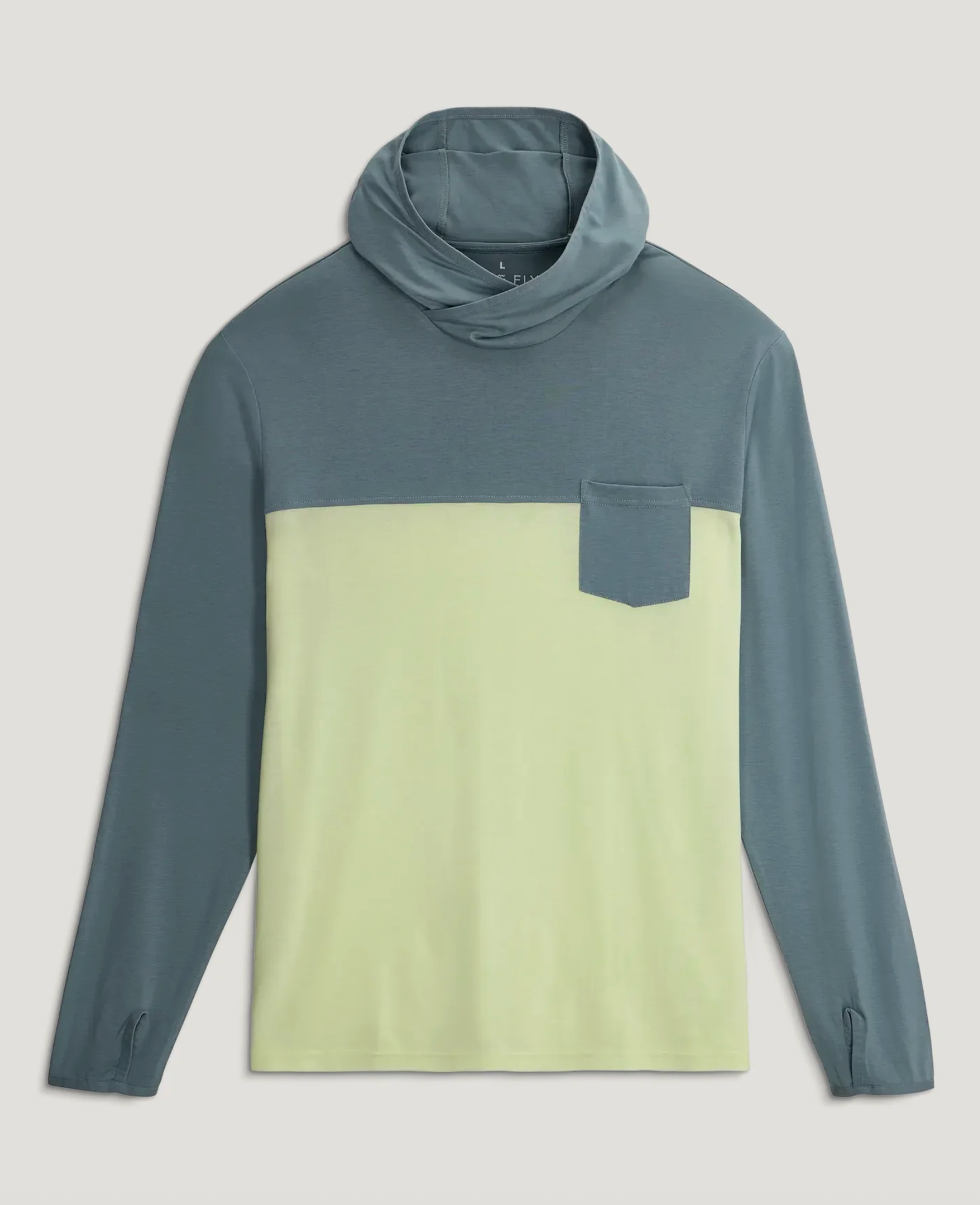 Free Fly Men's Hybrid Hoody Stormy Sea Lime