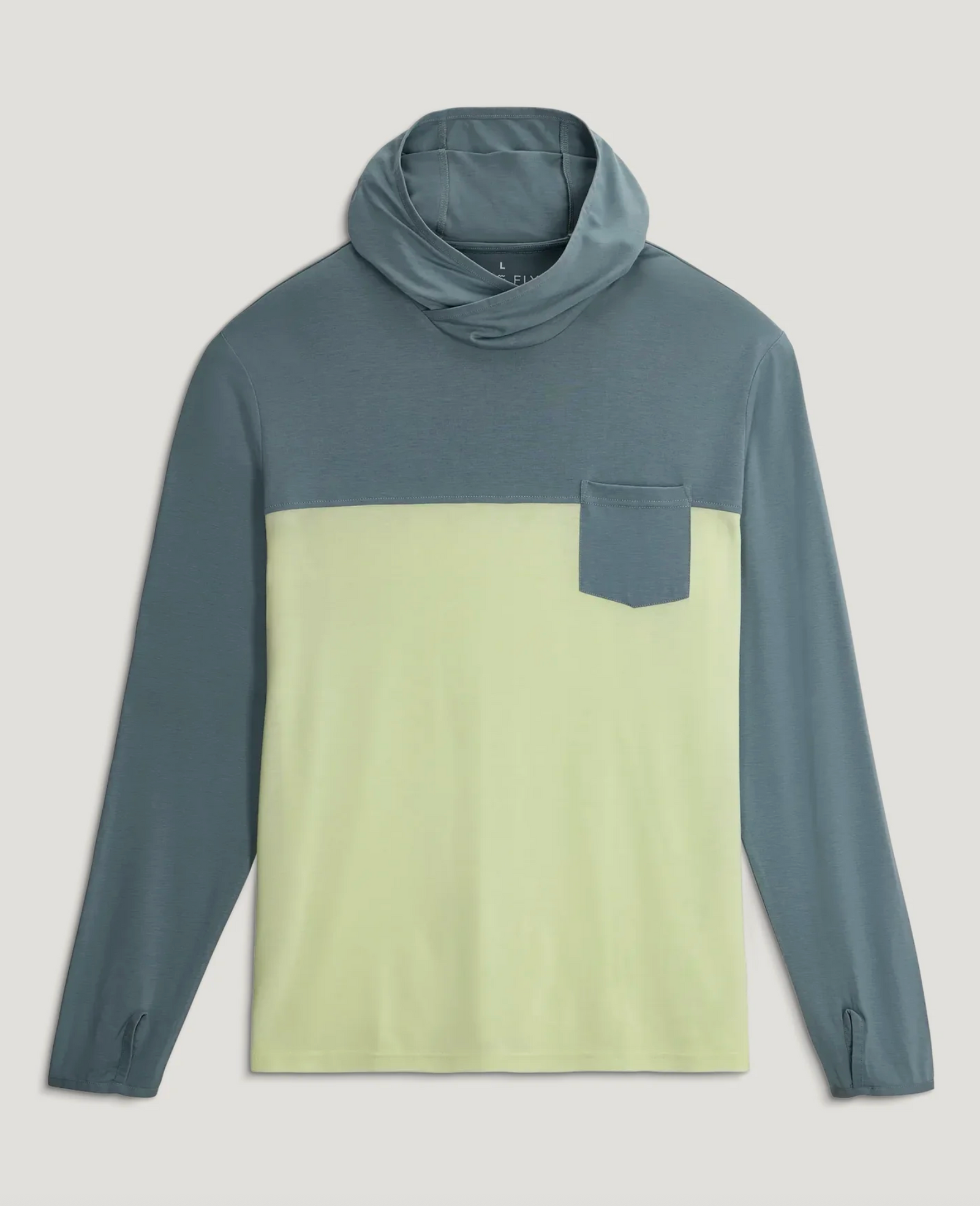 Free Fly Men's Hybrid Hoody Stormy Sea Lime