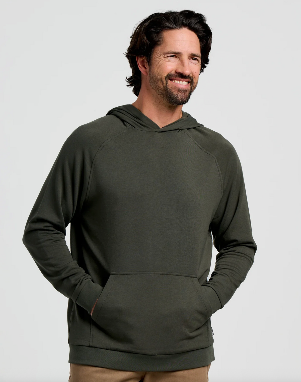 Free Fly Men's Bamboo Lightweight Fleece Hoody Dark Forest