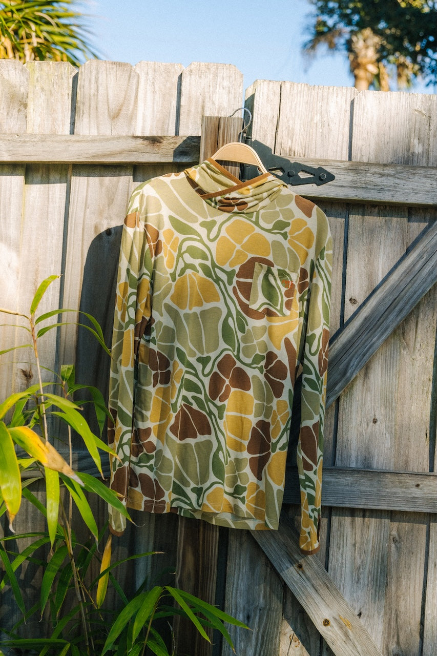 Free Fly Men's Bamboo Lightweight Hoodie Floral Camo