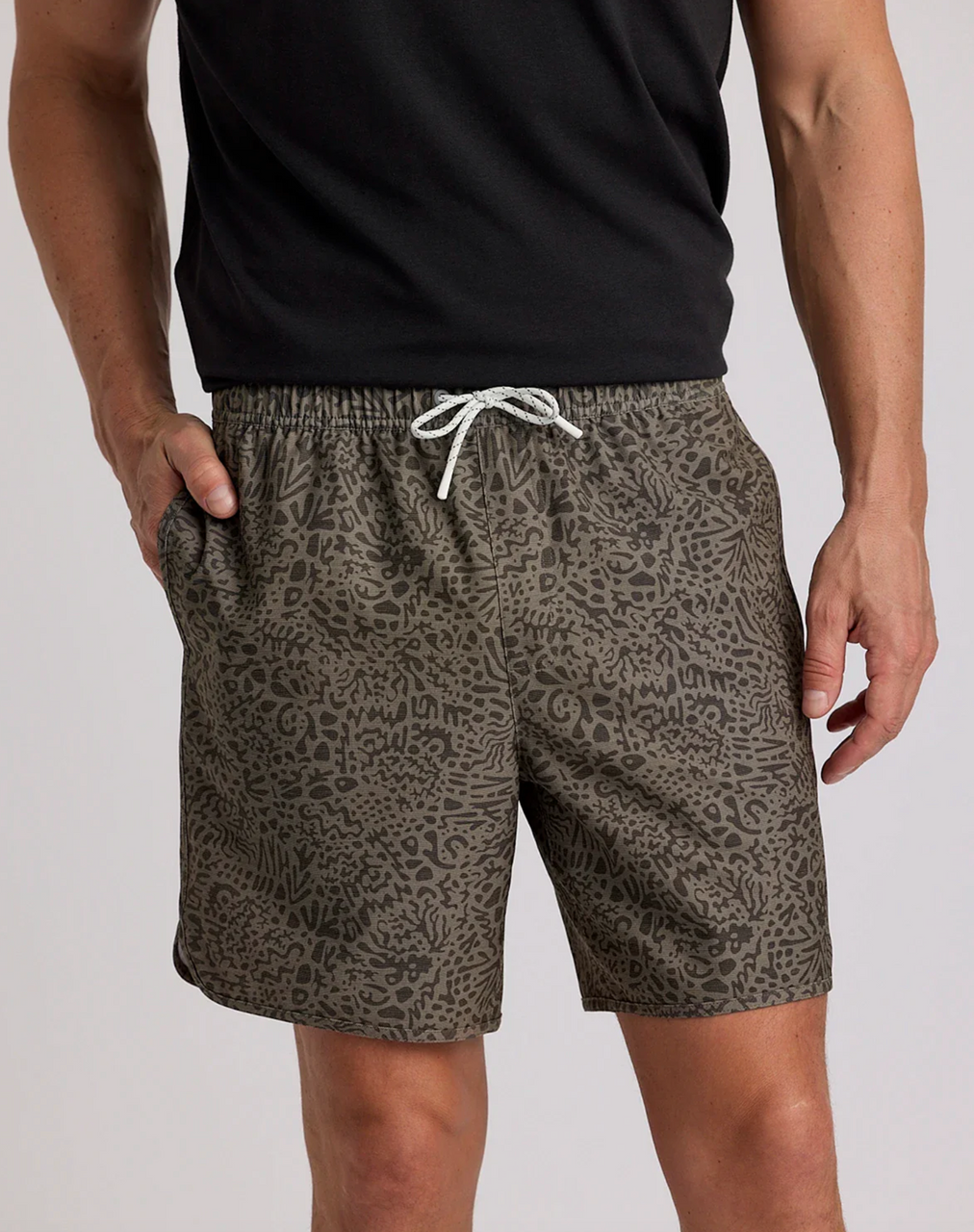 Free Fly Men's Reverb Shorts Drifter Print Fatigue