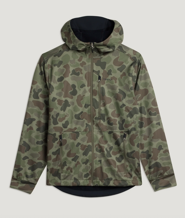 Free Fly Men's Thermowind Jacket Vintage Camo Oil Green