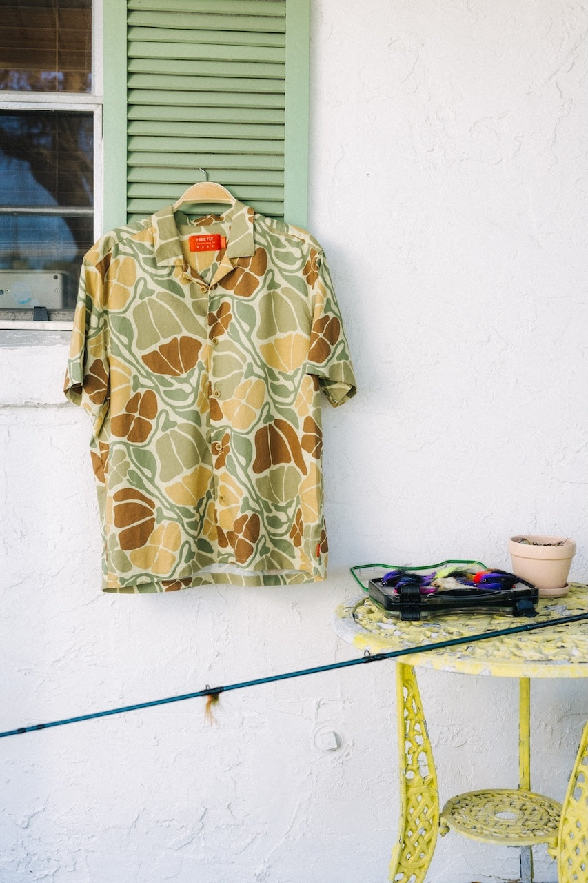 Free Fly Men's Sulllivan Camp Shirt Floral Camo