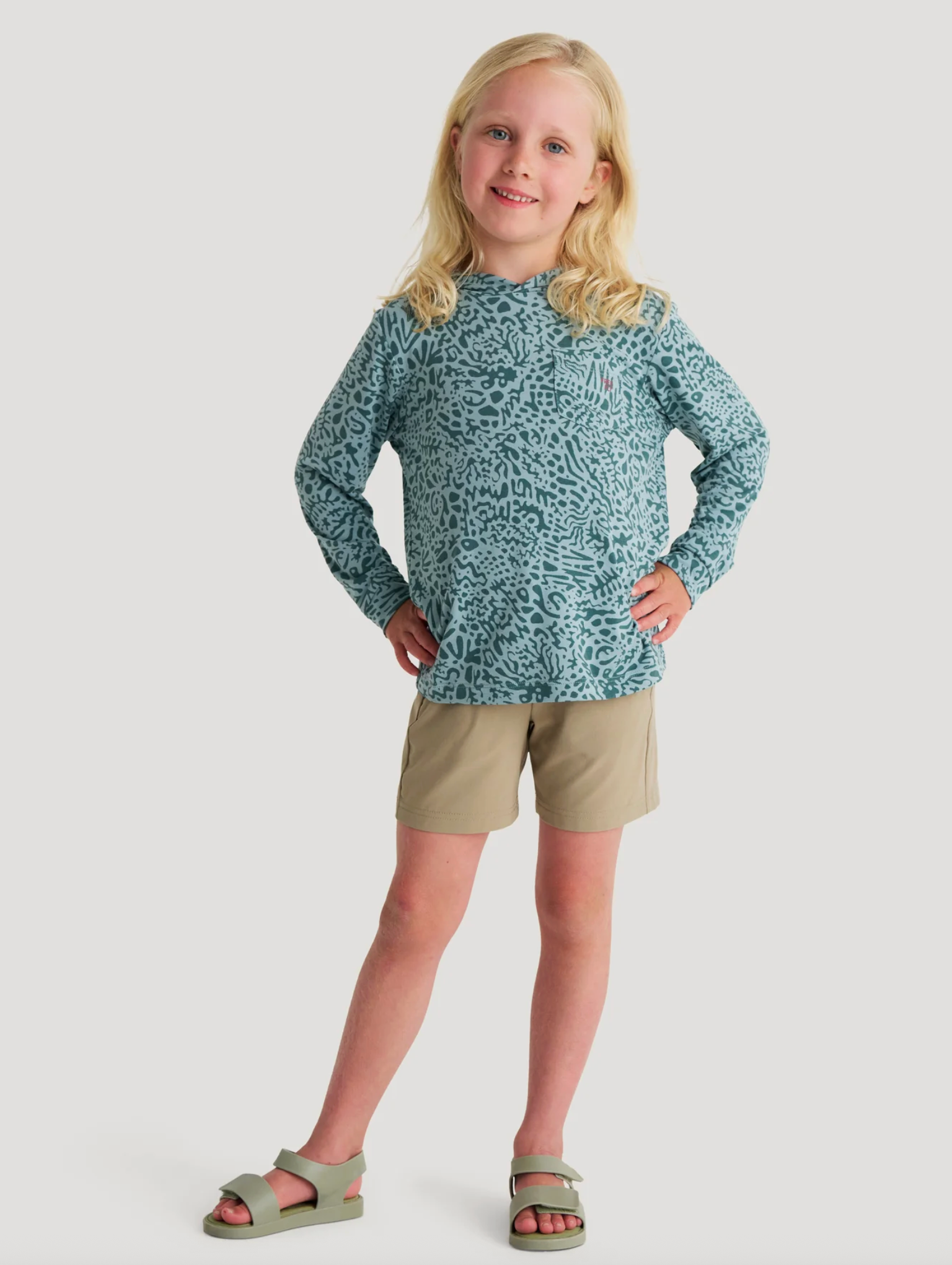 Free Fly Toddler Bamboo Shade Hoody Sea Pine