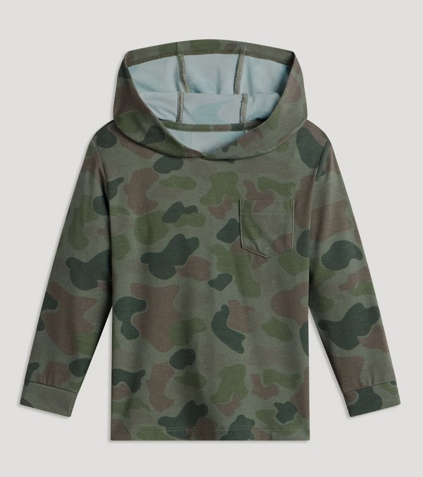 Free Fly Toddler Bamboo Shade Hoody Vintage Camo Oil Green