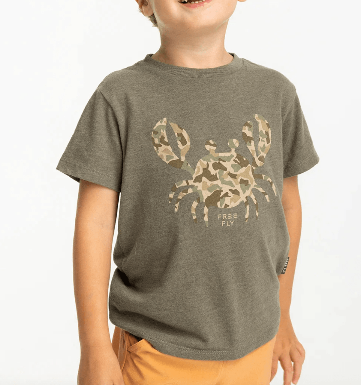 Free Fly Toddler Camo Crab Tee