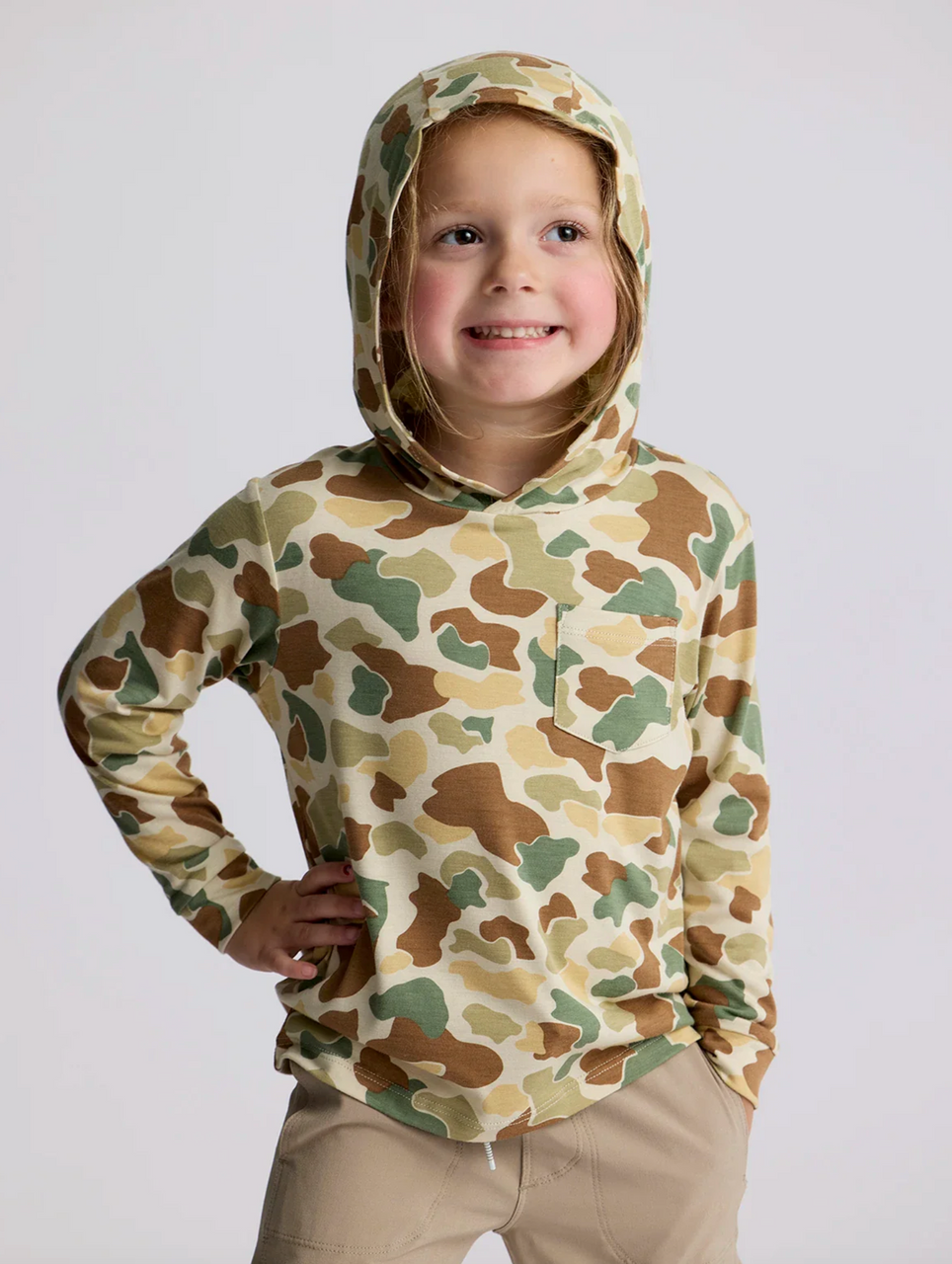 Free Fly Toddler Shade Hoody Vintage Camo