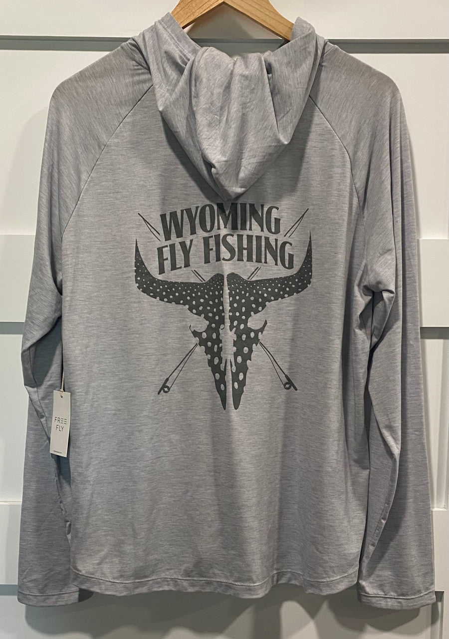 Free Fly Women's Elevate Hoody Bay Blue Logo