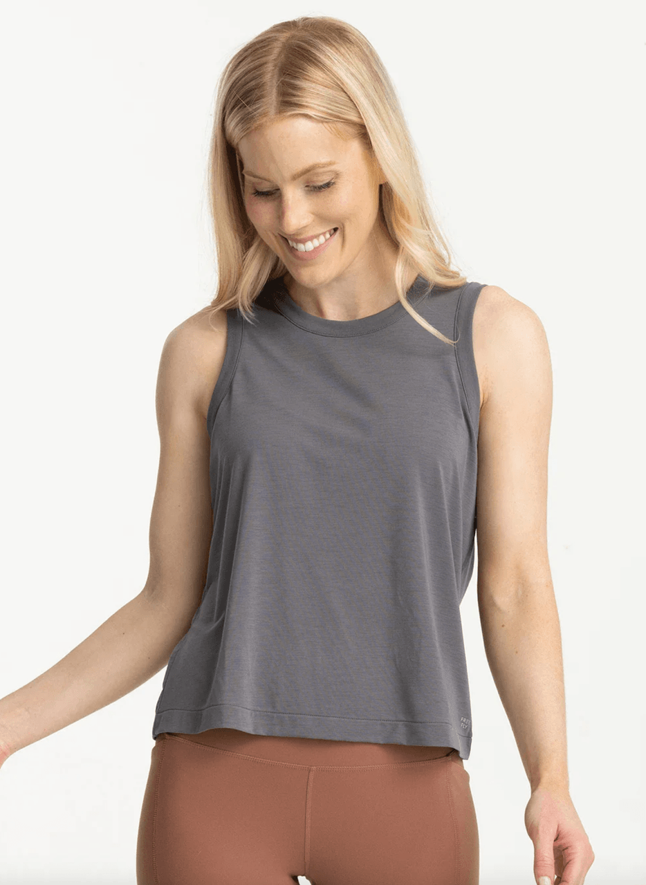 Free Fly Women's Elevate Lightweight Tank Smoke