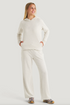 Free Fly Women's Lightweight Fleece Cropped Hoody Off White Heather