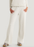 Free Fly Womens Lightweight Fleece Wide Leg Pant Off White Heather