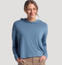 Free Fly Women's Bamboo Shade Crossover Hoody Pacific Blue