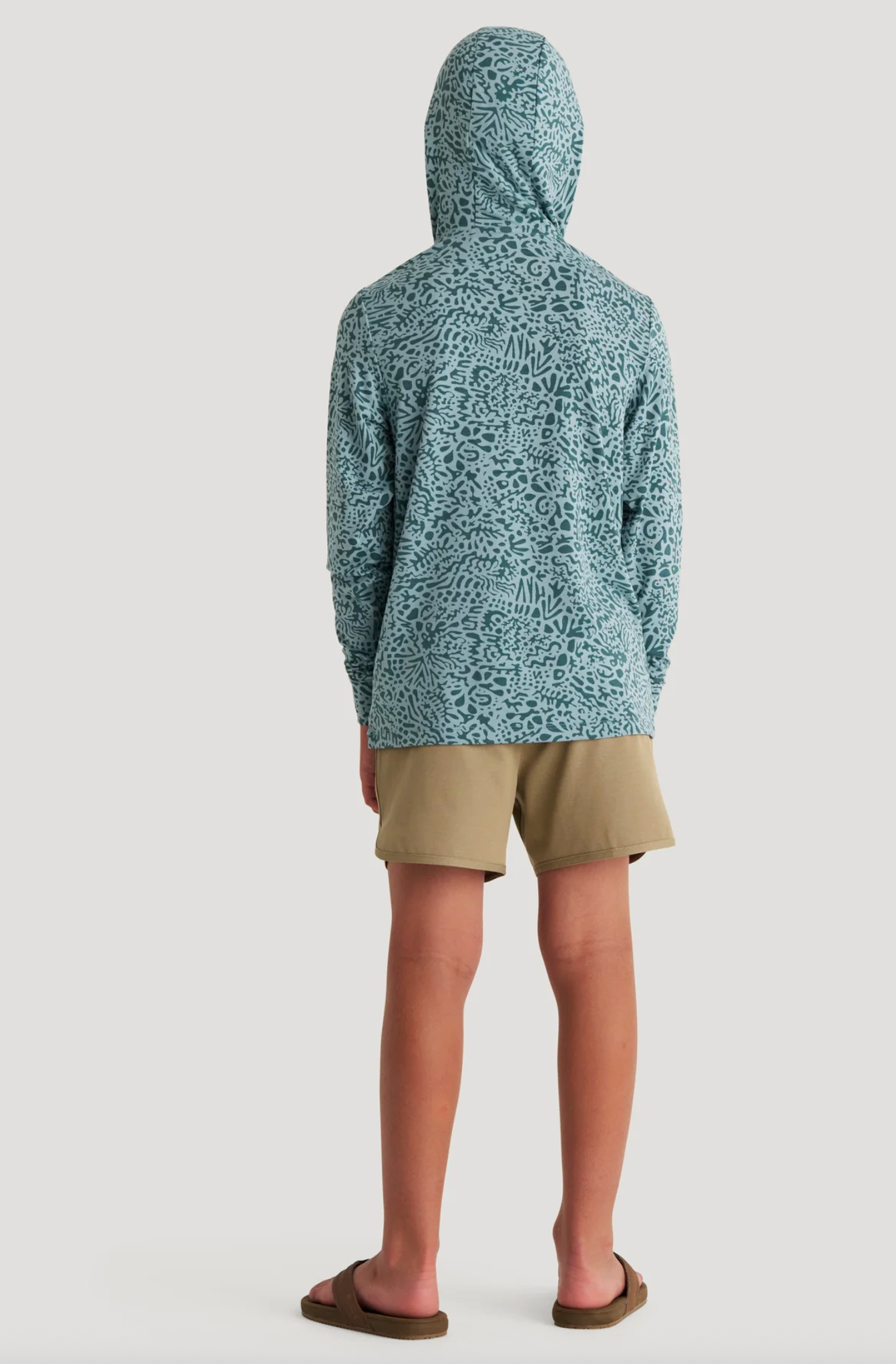 Free Fly Kids' Bamboo Shade Hoody Back