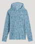 Free Fly Kids' Bamboo Shade Hoody Drifter Print Sea Pine
