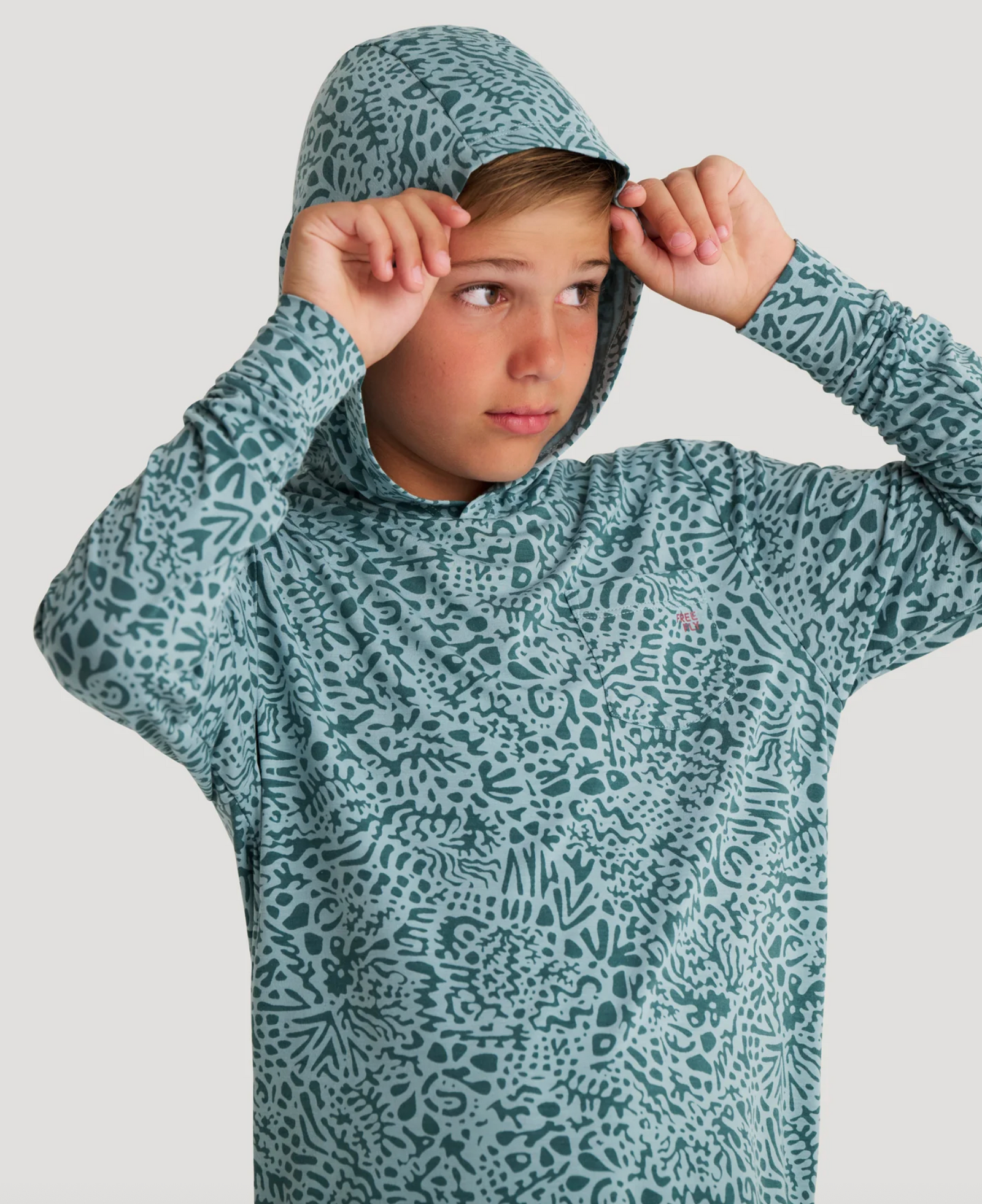 Free Fly Kids' Bamboo Shade Hoody Hood