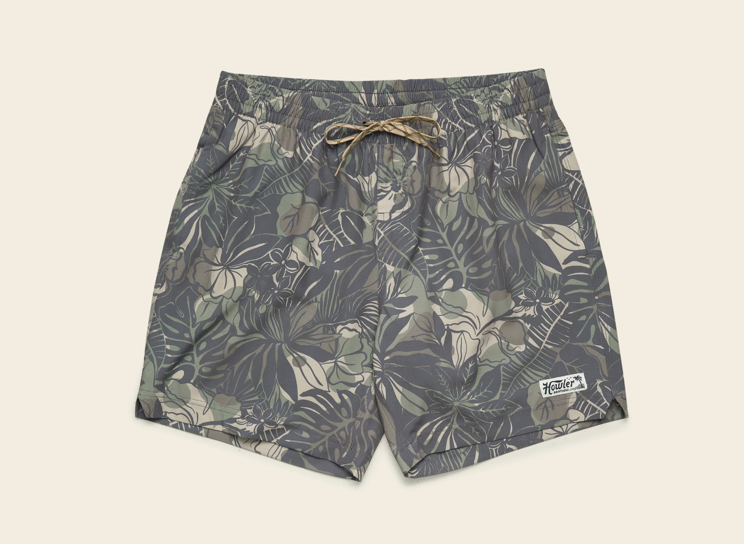 Howler Brothers Deep Set Boardshorts Tropic Noir Antique Black